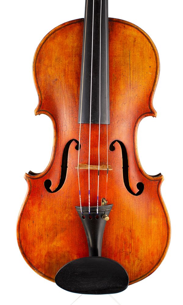 A violin, labelled Jofeph Guarnerius