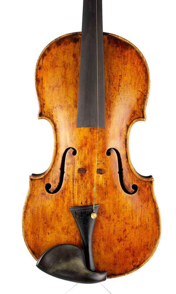 A violin, labelled [indistinctly]