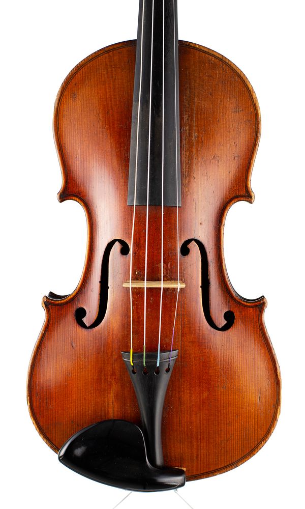 A violin, labelled [indistinctly]