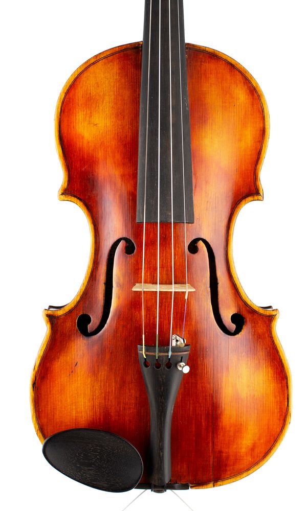 A violin, labelled Gobetti... [indistictly]