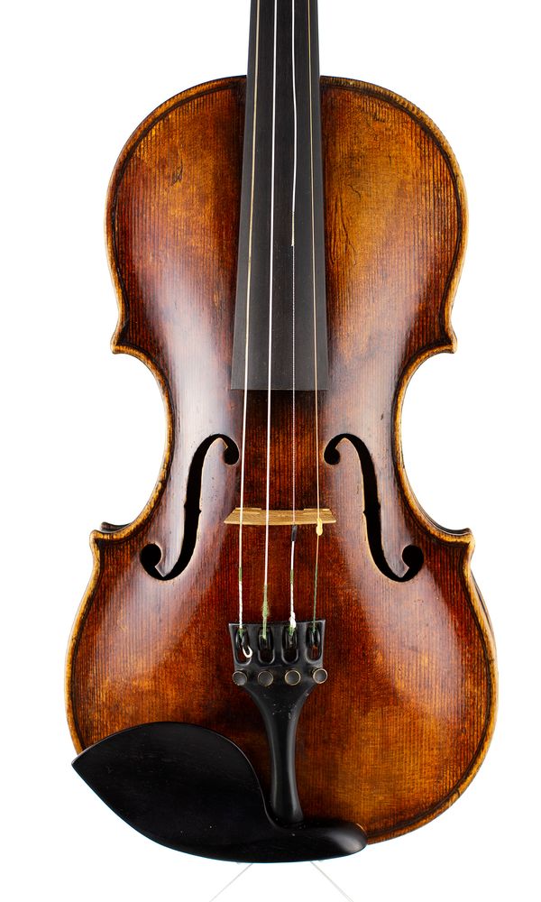 A violin, labelled Matteo Goffriller