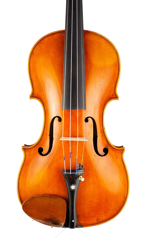 A violin, labelled Vincenzo Gagliano