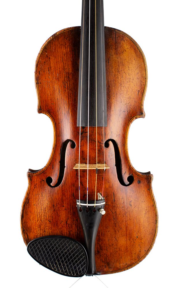 A violin, labelled Alexander Gaglianus