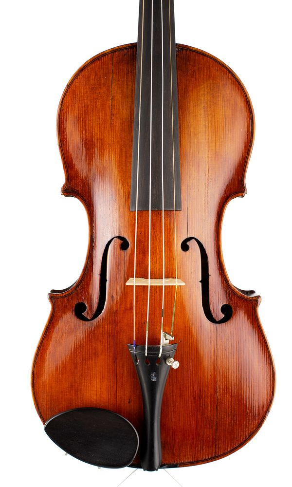 A violin, labelled Dominicus Montagnana