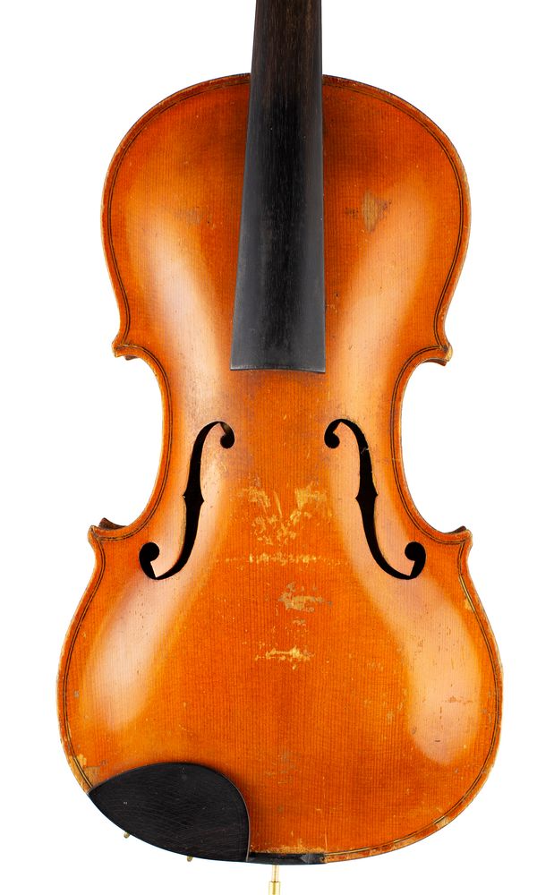 A violin, labelled Jakobus Stainer