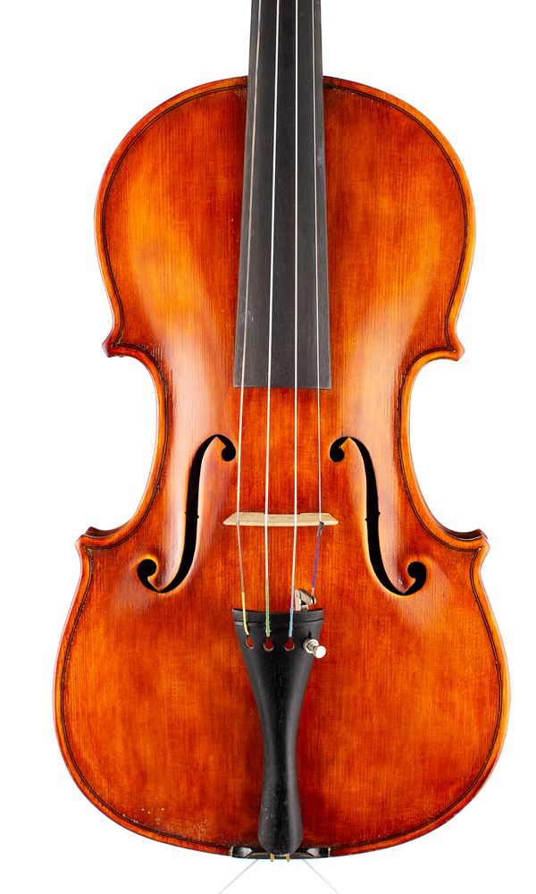 A violin, labelled Joseph Ceruti filius Joannis Baptista