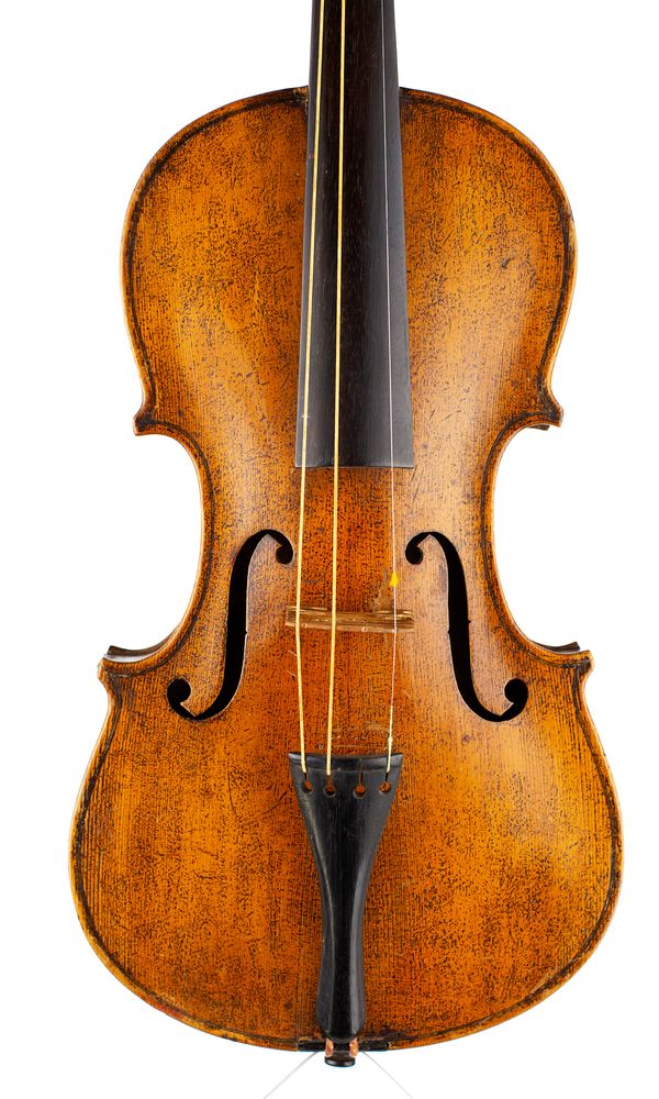 A violin, labelled Antonius Stradiuarius