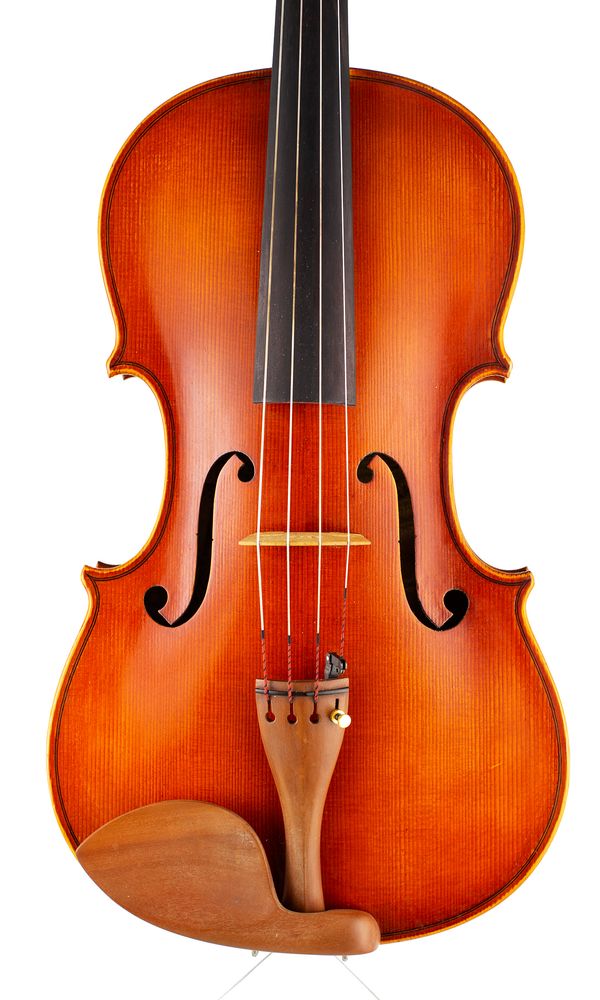 A viola, labelled Stefano Scarampella