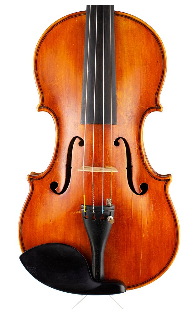 A violin, labelled Vincenzo Sannino