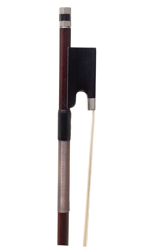 A nickel-mounted violin bow, Germany
