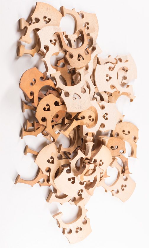 Thirty-four cello bridges