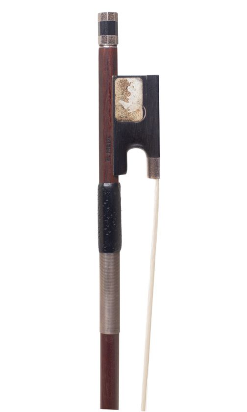 A silver-mounted violin bow