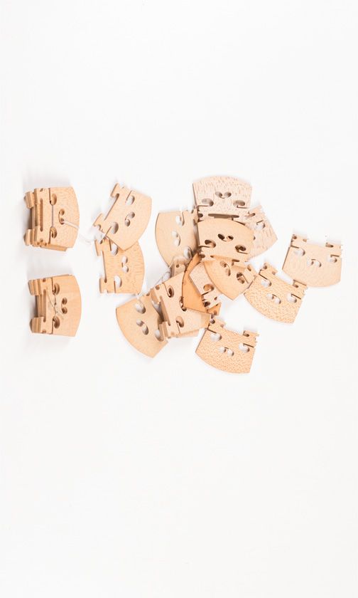 Twenty-five viola bridges