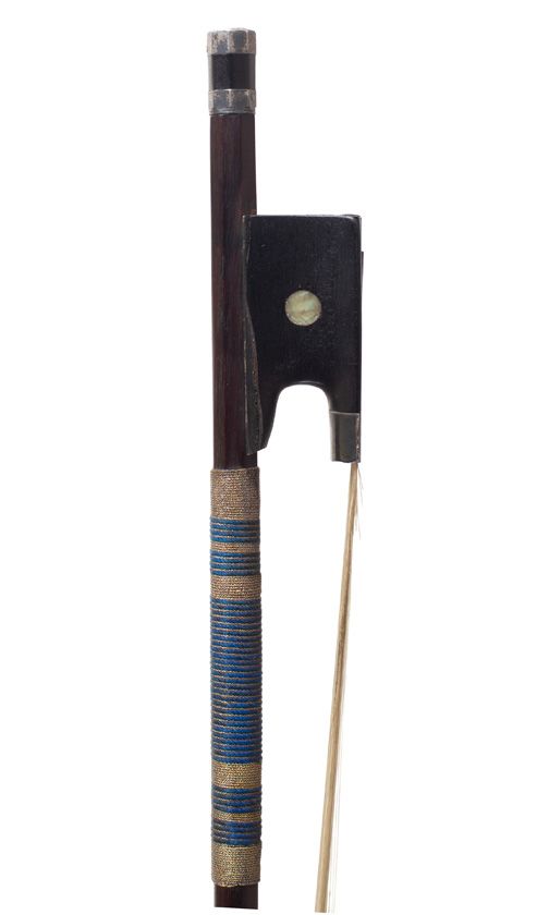 A silver-mounted violin bow, possibly by Pierre Simon, France