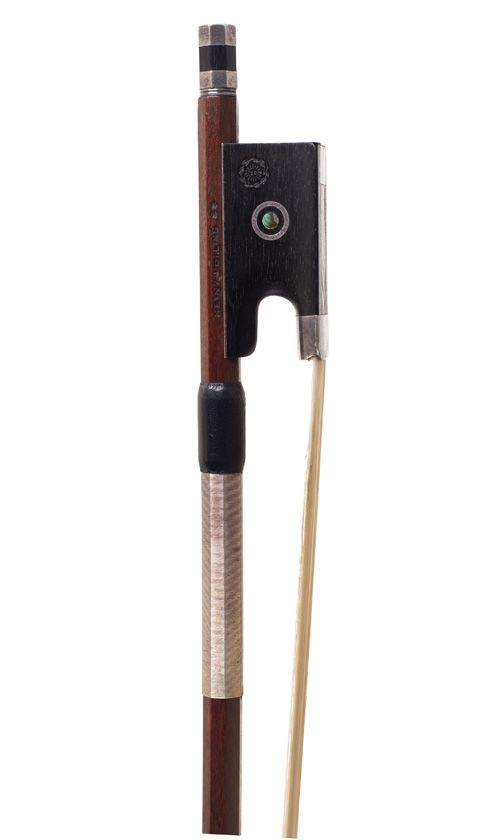 A silver-mounted violin bow by Heinz Dölling, Germany