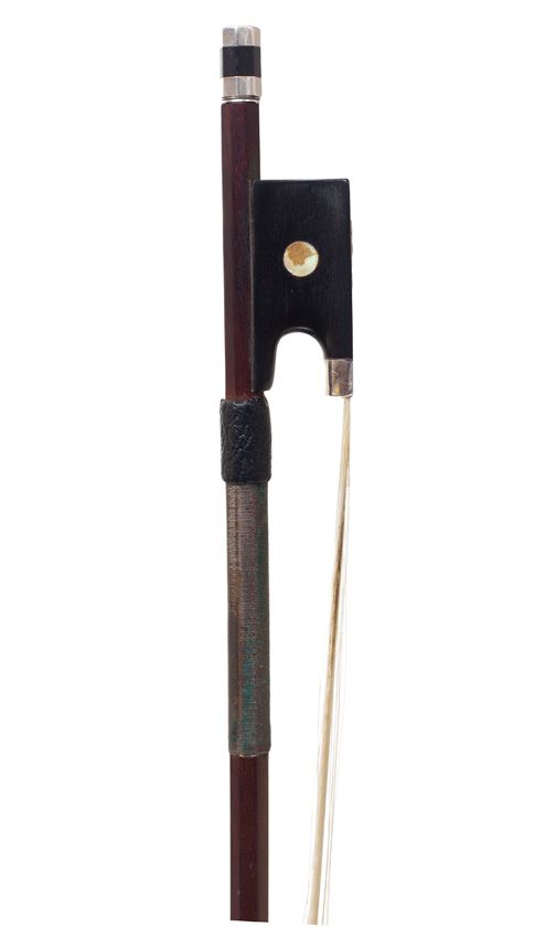 A silver-mounted violin  bow