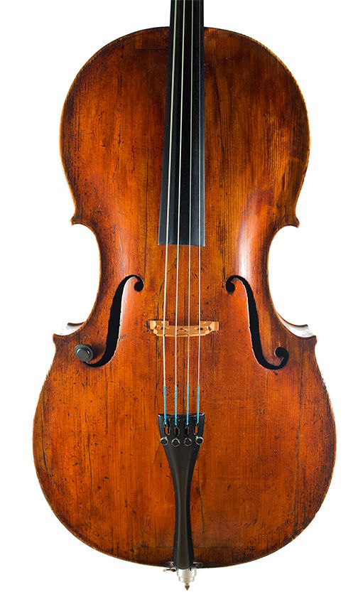 A cello, possibly by Henry Jay, England, 18th Century