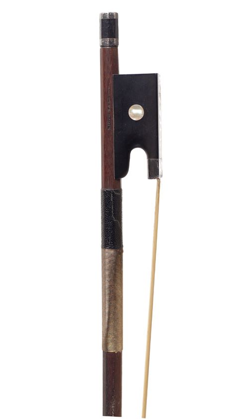 A silver-mounted violin bow by Max Möller