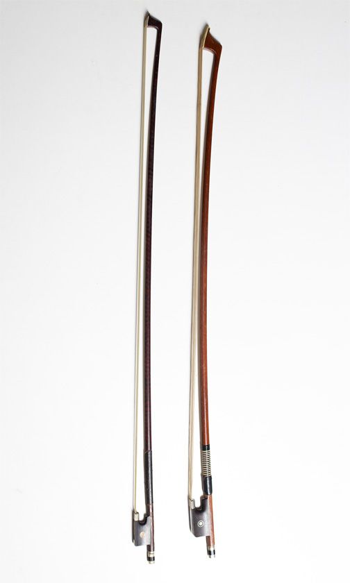 One cello bow and one violin bow