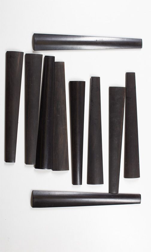 Ten violin fingerboards