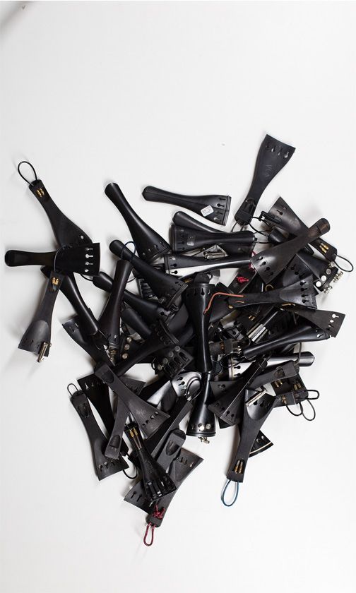 Sixty violin and child’s violin tailpieces