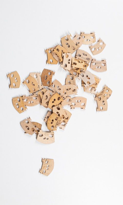 Forty violin and child's violin bridges