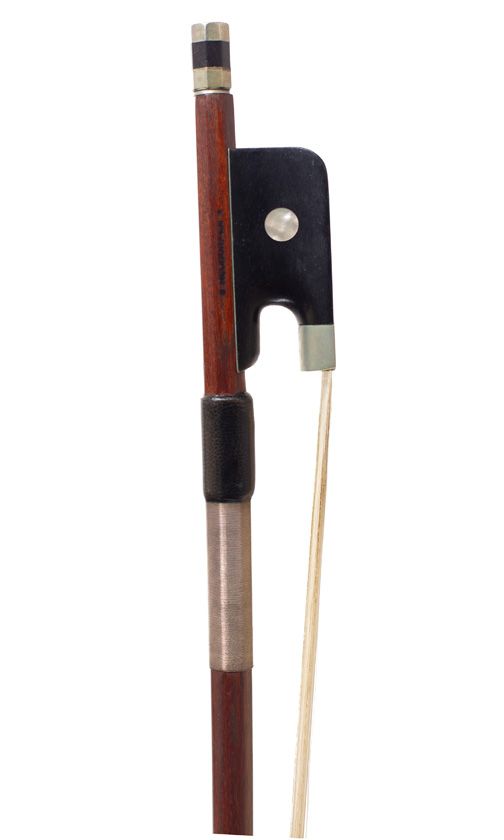 A nickel-mounted cello bow