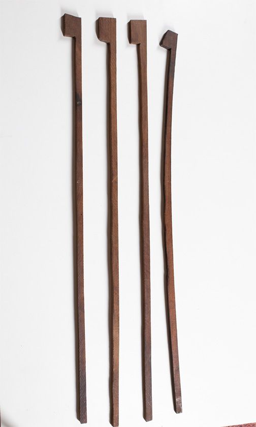 Four pernambuco bow blanks