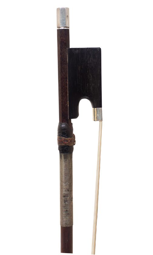 A silver-mounted cello bow, England