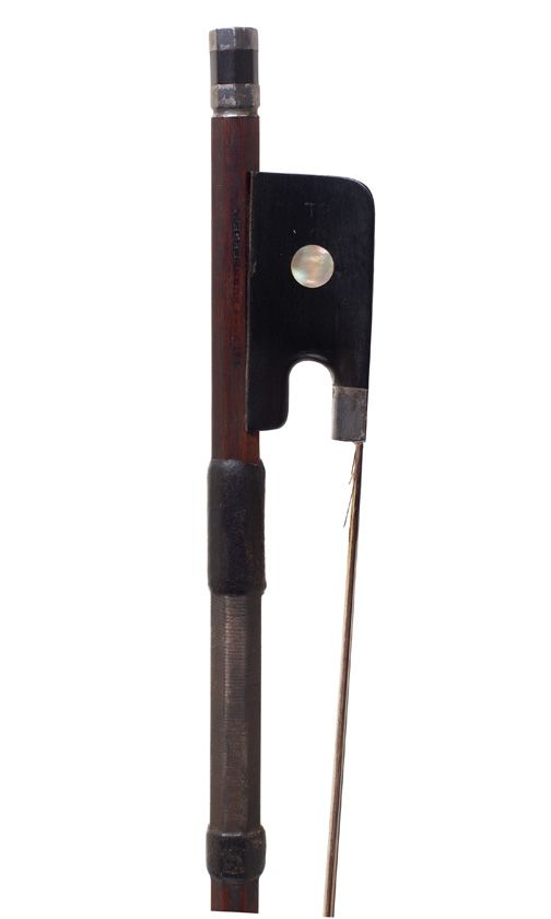 A silver-mounted cello bow by Albert Nürnberger, Germany