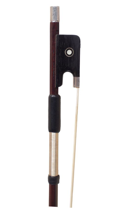 A silver-mounted violin bow by Louis Morizot, France