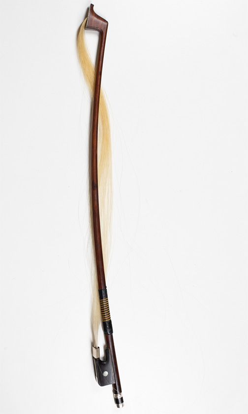 A silver-mounted bass bow, probably by Samuel Allen, England