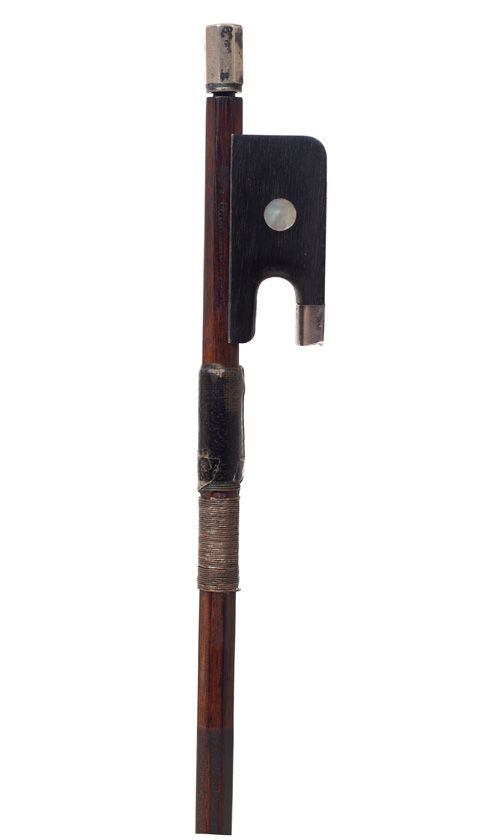 A silver-mounted violin bow, France