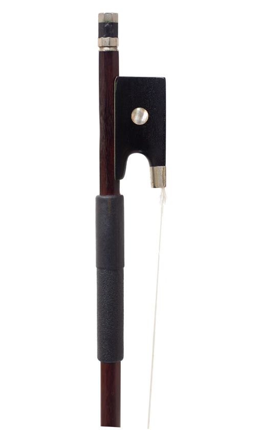 A nickel-mounted violin bow