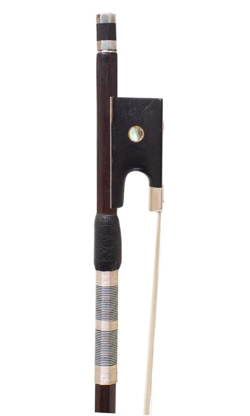 A silver-mounted violin bow by Prosper Colas, France