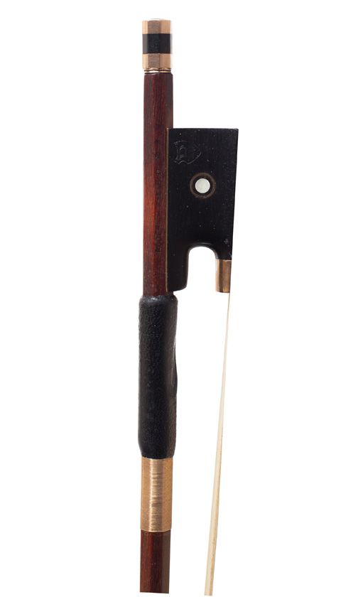 A gold-mounted violin bow by Roderich Paesold, Germany