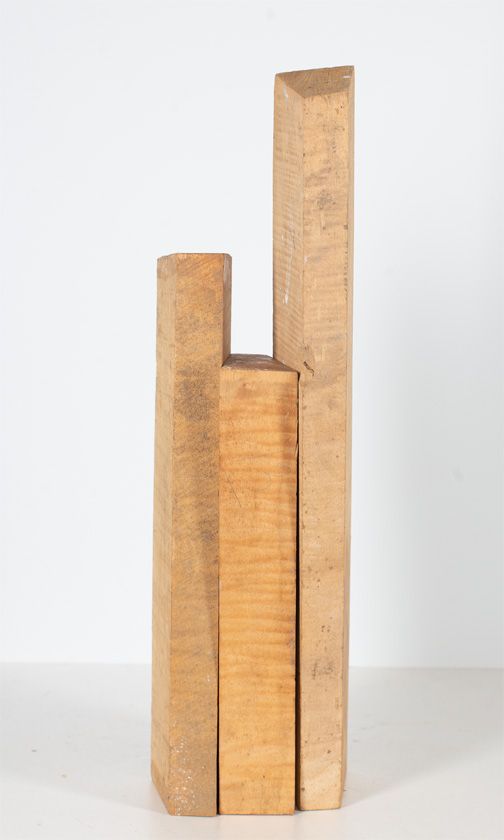 Three maple violin neck blanks