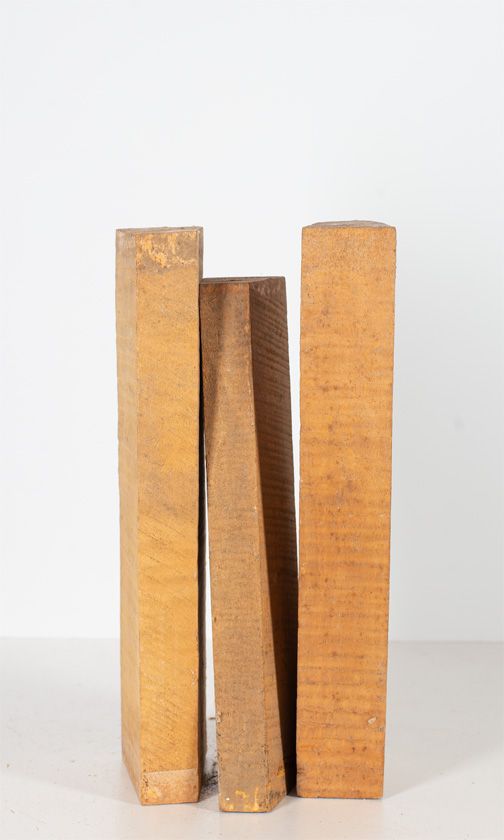 Three maple violin neck blanks
