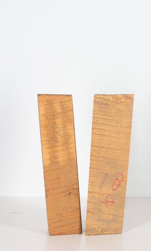 Two maple violin neck blanks