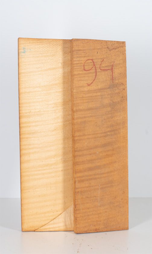 A two-piece maple violin back