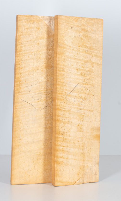 A two-piece maple violin back