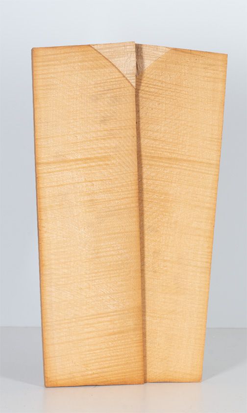 A two-piece maple violin back