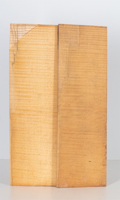 A two-piece maple violin back