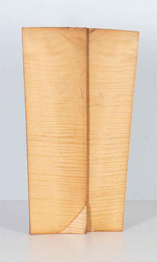 A two-piece maple violin back