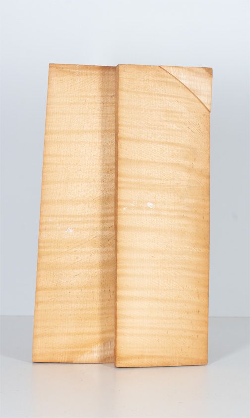 A two-piece maple violin back