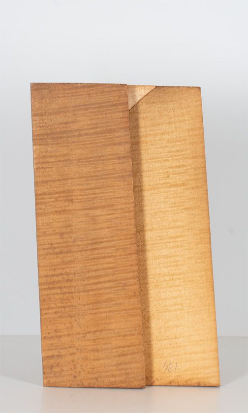 A two-piece maple violin back