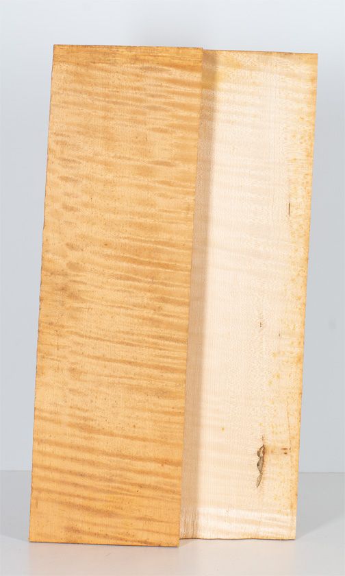 A two-piece maple violin back