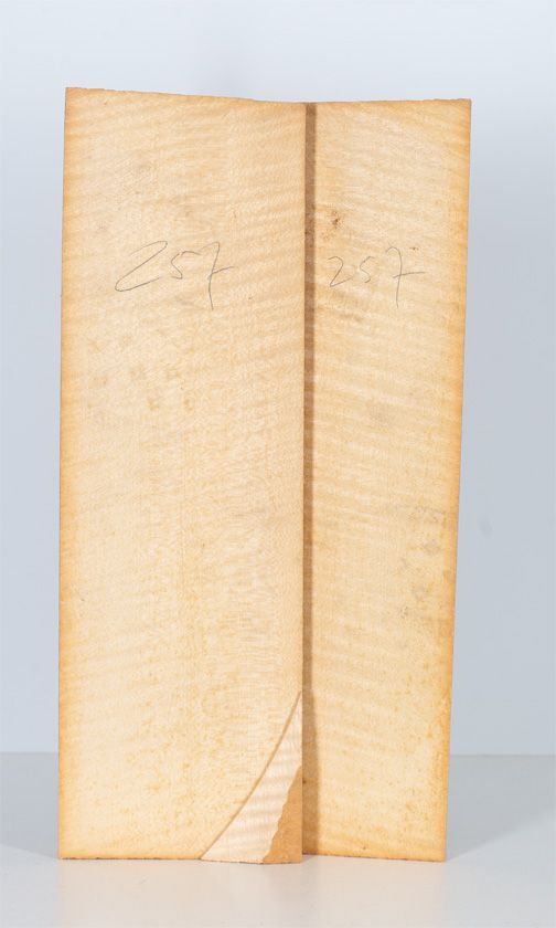 A two-piece maple violin back