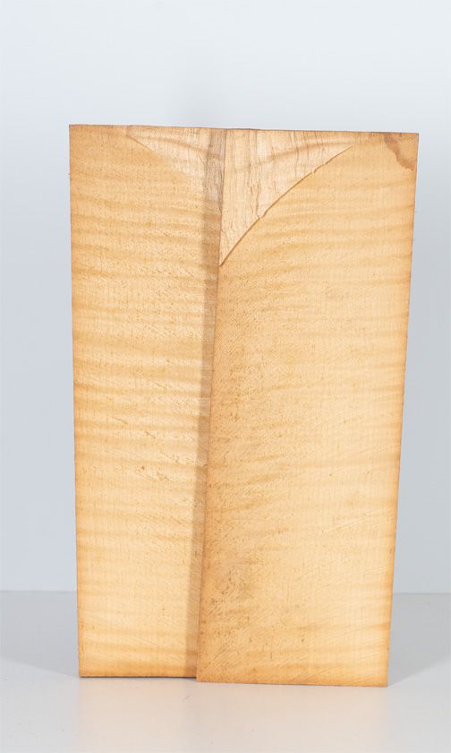 A two-piece maple violin back