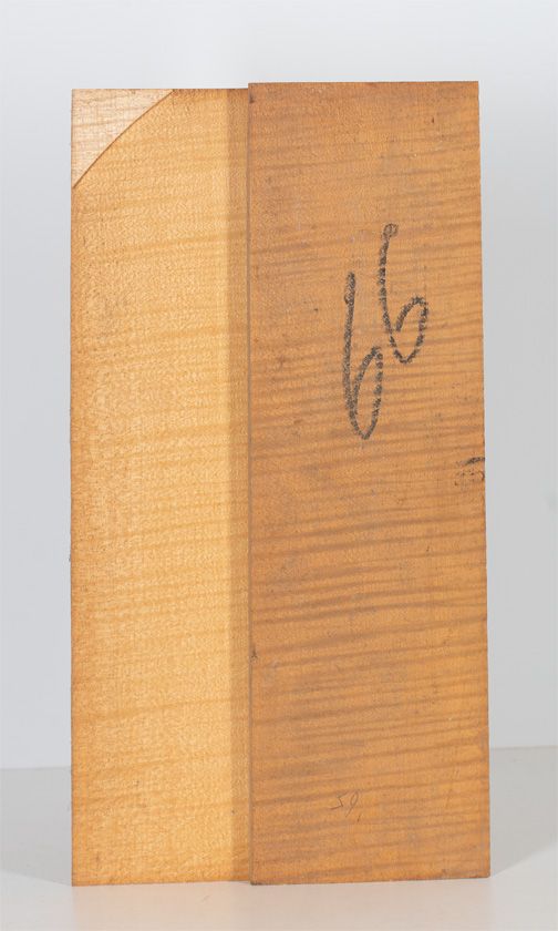 A two-piece maple violin back